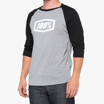 ICON 3/4 Sleeve Tech Tee - Grey/Black