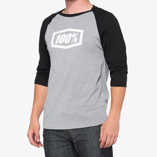 ICON 3/4 Sleeve Tech Tee - Grey/Black