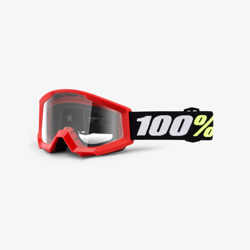 STRATA MINI Goggle Red Clear Lens Moto/MTB