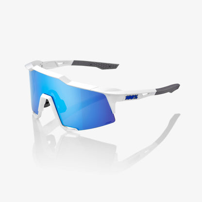 SPEEDCRAFT - Matte White - HiPER Blue Multilayer Mirror Lens - SP22