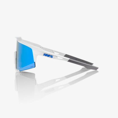 SPEEDCRAFT - Matte White - HiPER Blue Multilayer Mirror Lens - SP22