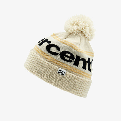 RISE Cuff Beanie w/Pom Pom Chalk