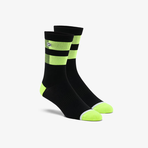 FLOW Performance MTB Socks Black/Fluo Yellow