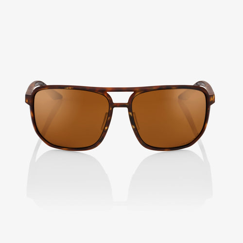 KONNOR - Aviator Square  Soft Tact Havana - Bronze PEAKPOLAR Lens