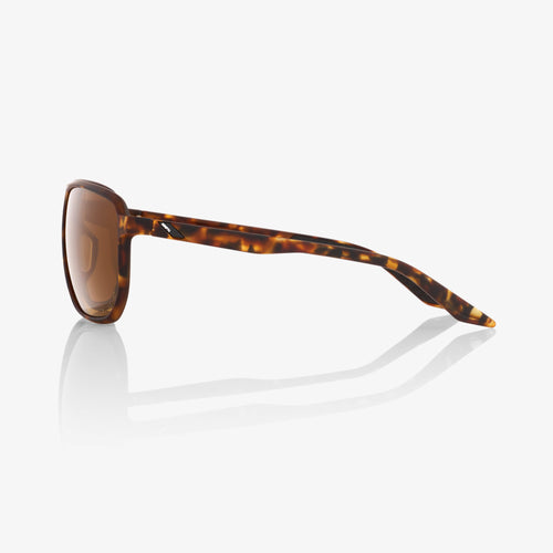 KONNOR - Aviator Square  Soft Tact Havana - Bronze PEAKPOLAR Lens