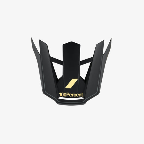 AIRCRAFT 2 Replacement Visor w/Snap Black/Light Yellow