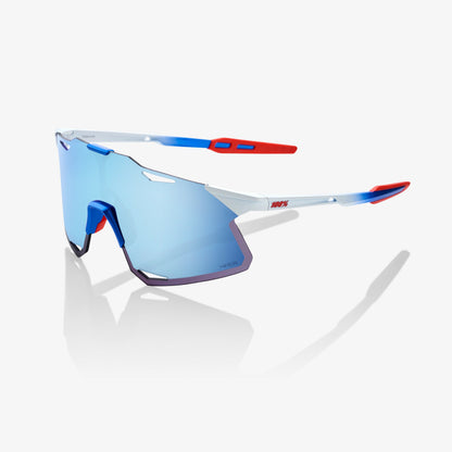 HYPERCRAFT® TotalEnergies Team Matte White / Metallic Blue - HiPER® Blue Multilayer Mirror Lens