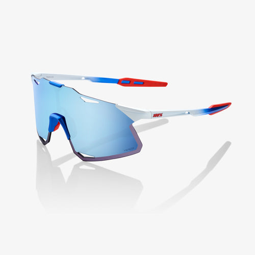 HYPERCRAFT® TotalEnergies Team Matte White / Metallic Blue - HiPER® Blue Multilayer Mirror Lens
