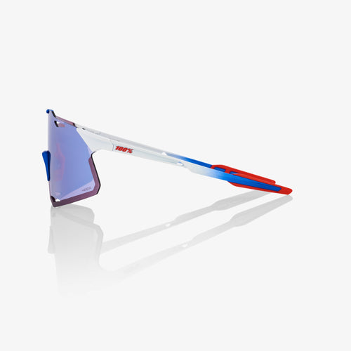 HYPERCRAFT® TotalEnergies Team Matte White / Metallic Blue - HiPER® Blue Multilayer Mirror Lens