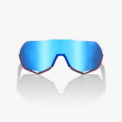 S2® TotalEnergies Team Matte White / Metallic Blue - HiPER® Blue Multilayer Mirror Lens